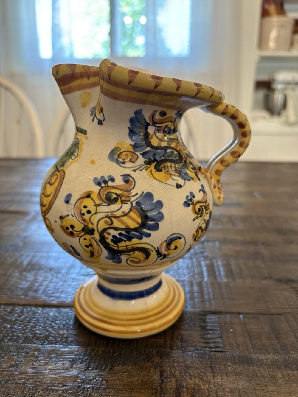Slovenia Czech Hand Painted Pitcher Dragon KAMNIK